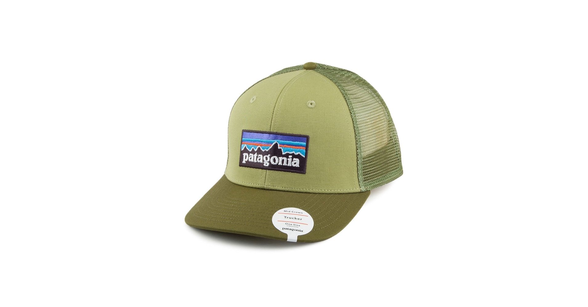Patagonia P6 Logo Trucker Cap One Size Crag Green : Amazon